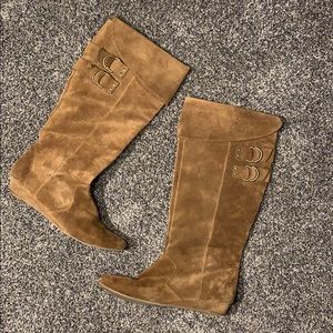 JESSICA SIMPSON CAMEL KNEE HIGH BOOTS